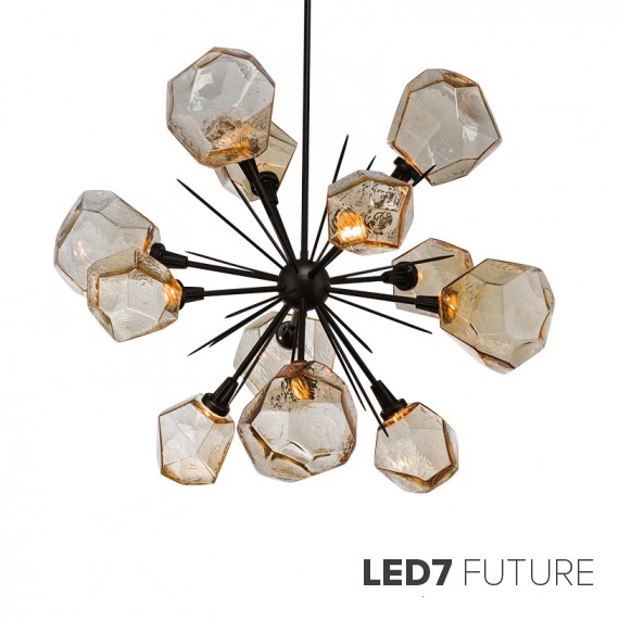 Loft Industry Modern - Glass Stones Chandelier